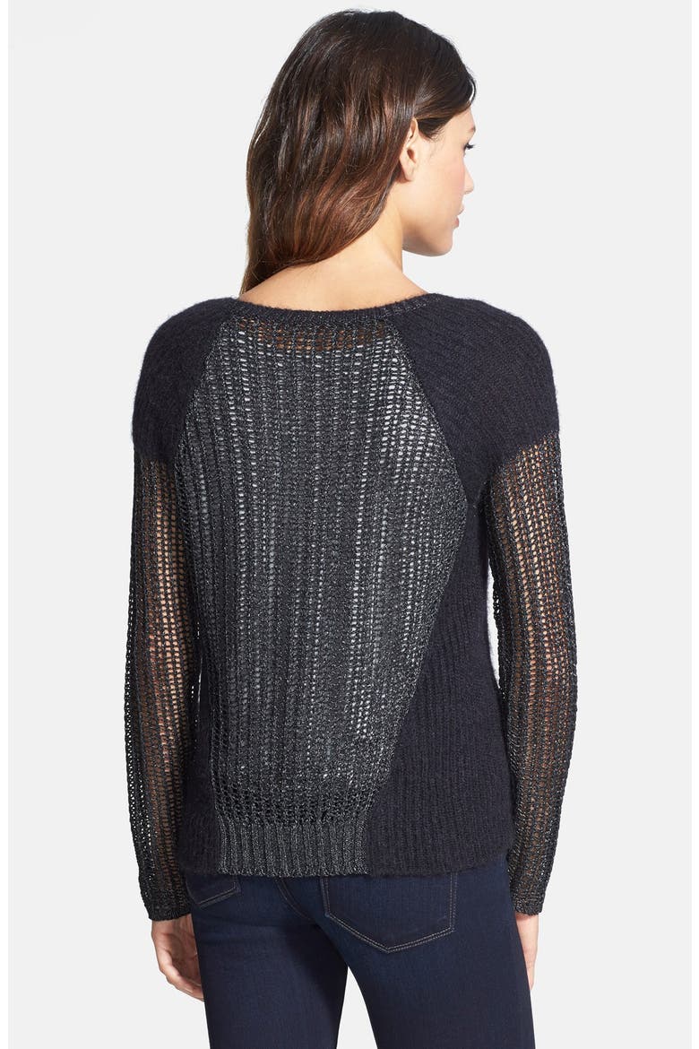 The Fisher Project 'Tarnished' Ballet Neck Layering Sweater, Alternate, color, CHARCOAL