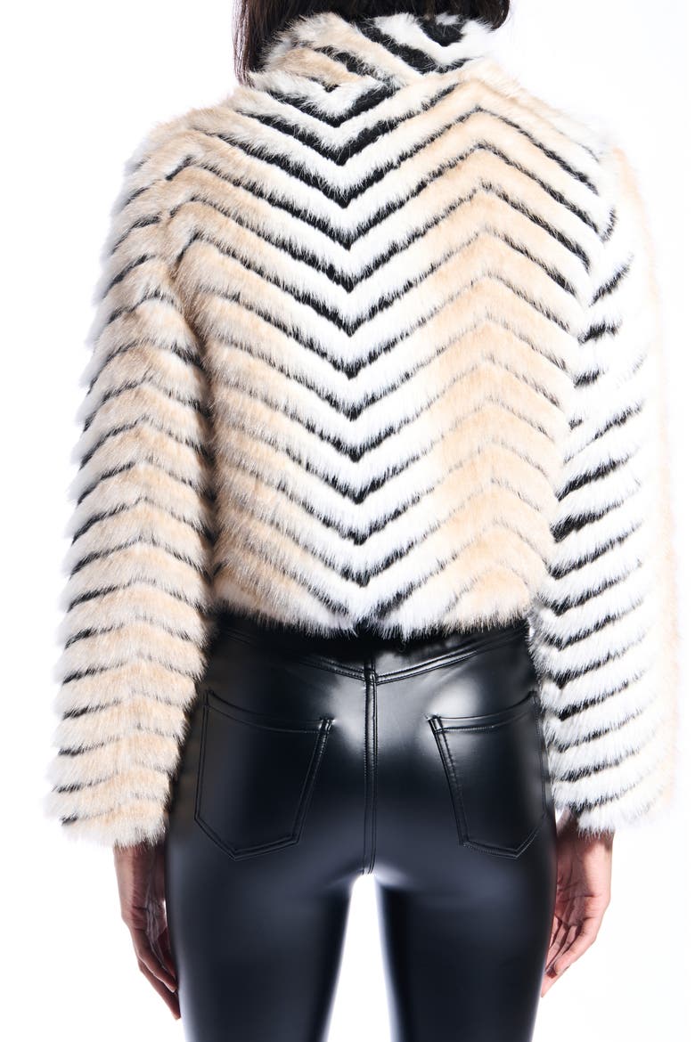 Argyll Faux Fur Coat, Alternate, color, BEIGE MULTI