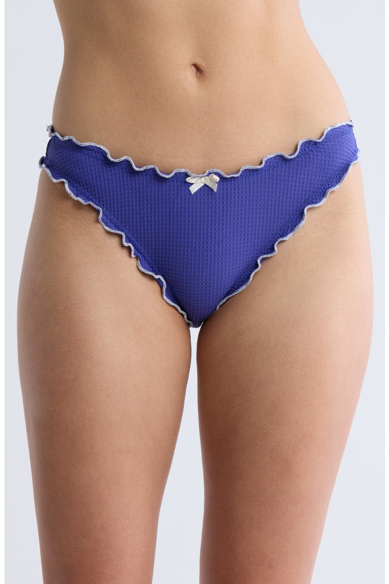 June Ruffle Bikini Bottoms, Main, color, NAVY