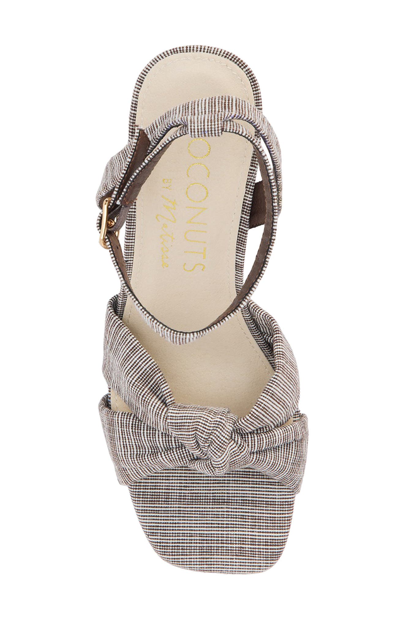Platform Ankle Strap Sandal, Alternate, color, BROWN STRIPE