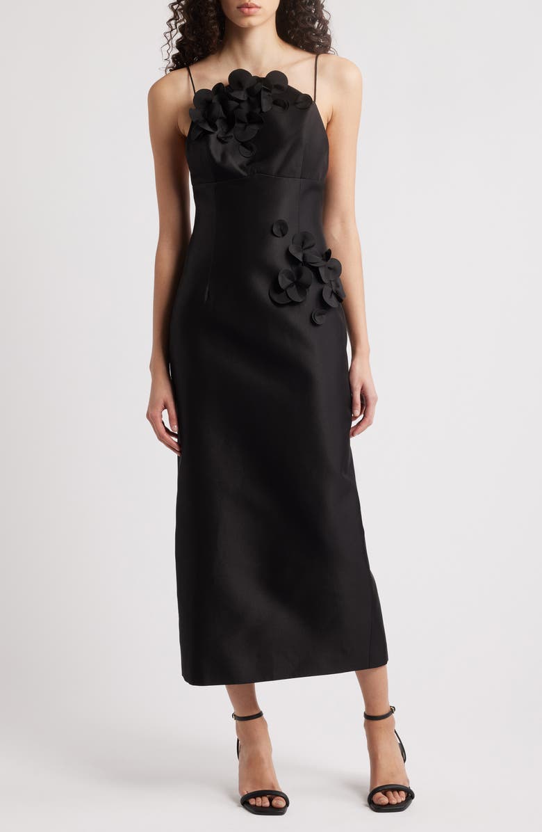 Acler Bilston Midi Cocktail Dress, Main, color, Black