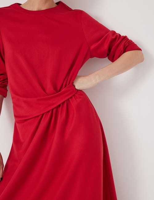 Hush Asymmetric Hem Jersey Dress In Red