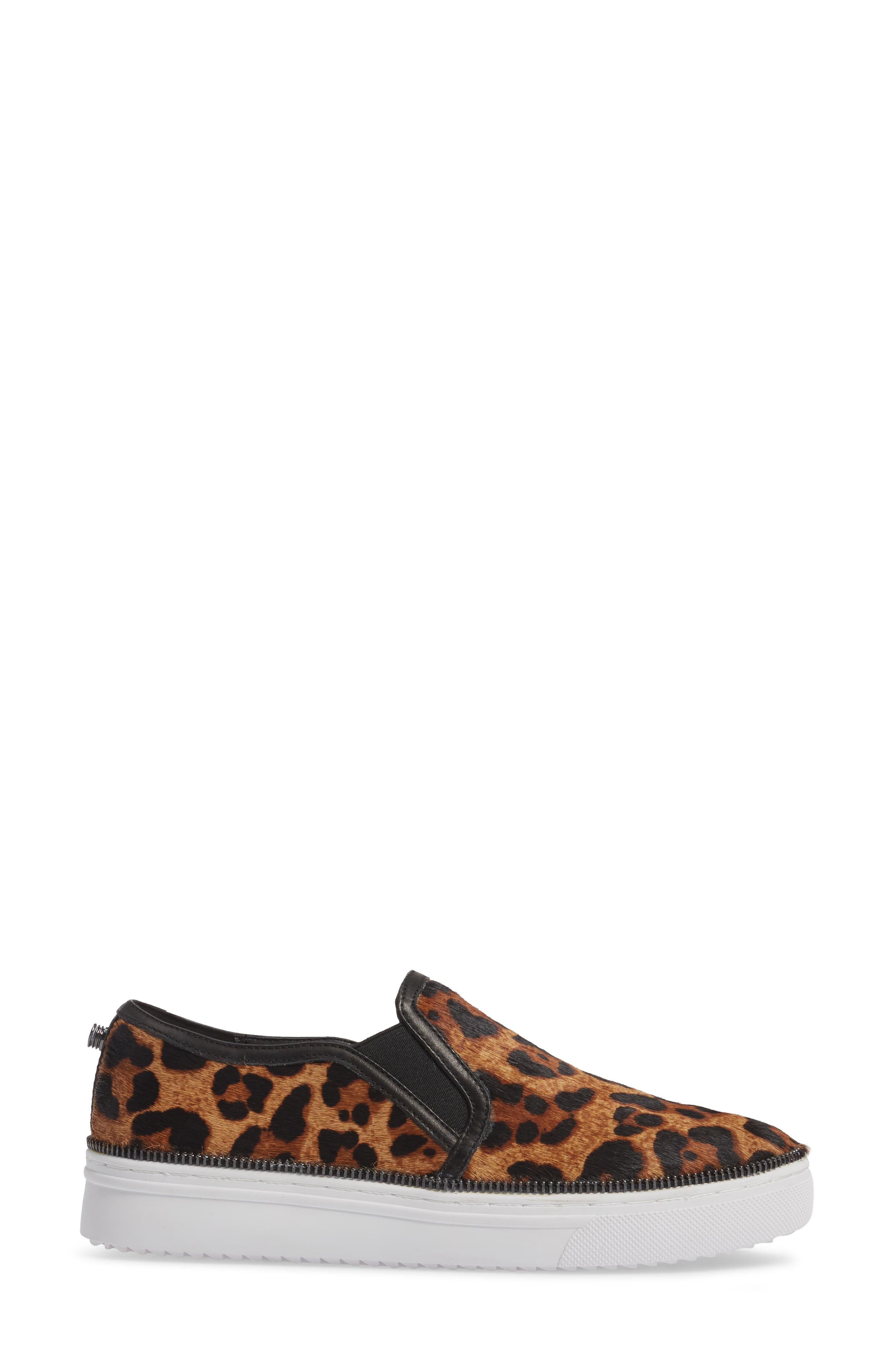 Harper Genuine Calf Hair Slip-On Sneaker, Alternate, color, LEOPARD CALF HAIR