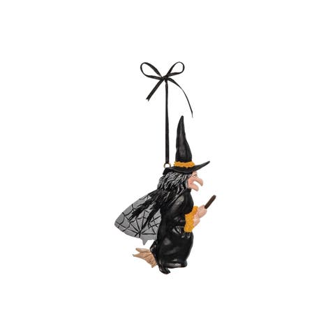 Flying Gerdy Witch Gathered Traditions Joe Spencer Halloween Ornament