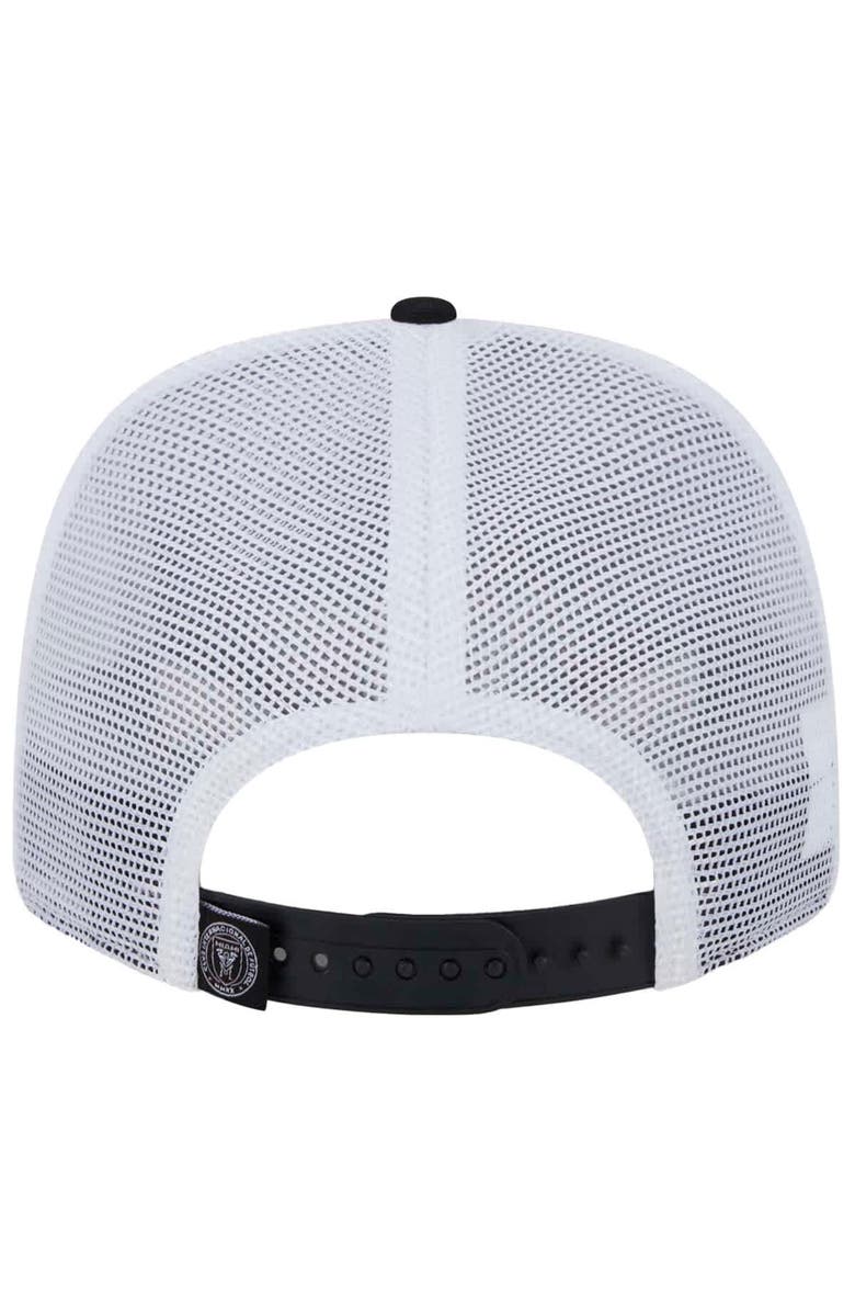 New Era Men's New Era Black Inter Miami CF 9SEVENTY COOLERA Trucker Stretch-Snap Adjustable Hat, Alternate, color, 