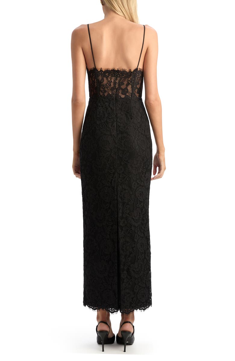 Bardot Blaine Lace Midi Dress, Alternate, color, Black
