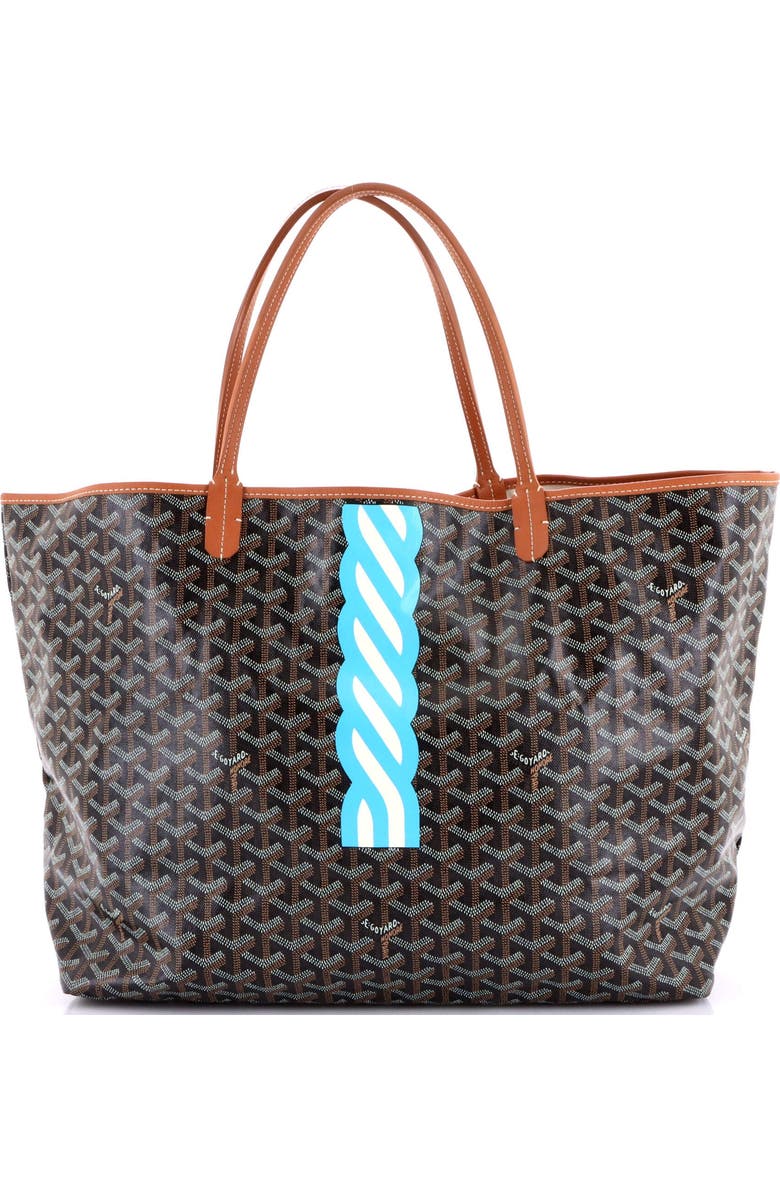 Pre-Owned Goyard Saint Louis Tote Printed Coated Canvas GM, Main, color, Brown