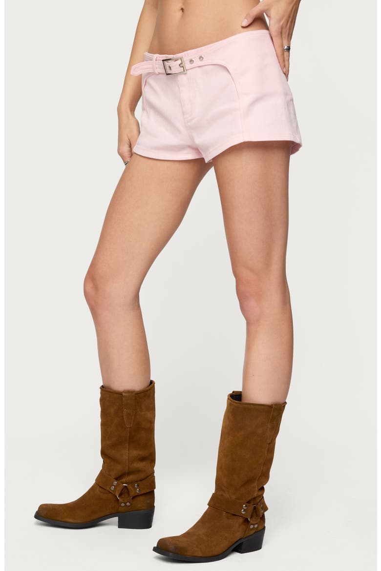 Vicco Belted Low Rise Shorts, Alternate, color, LIGHT-PINK