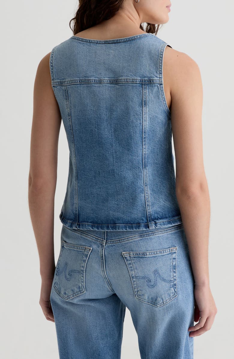 AG Teagan Denim Button-Up Vest, Alternate, color, 