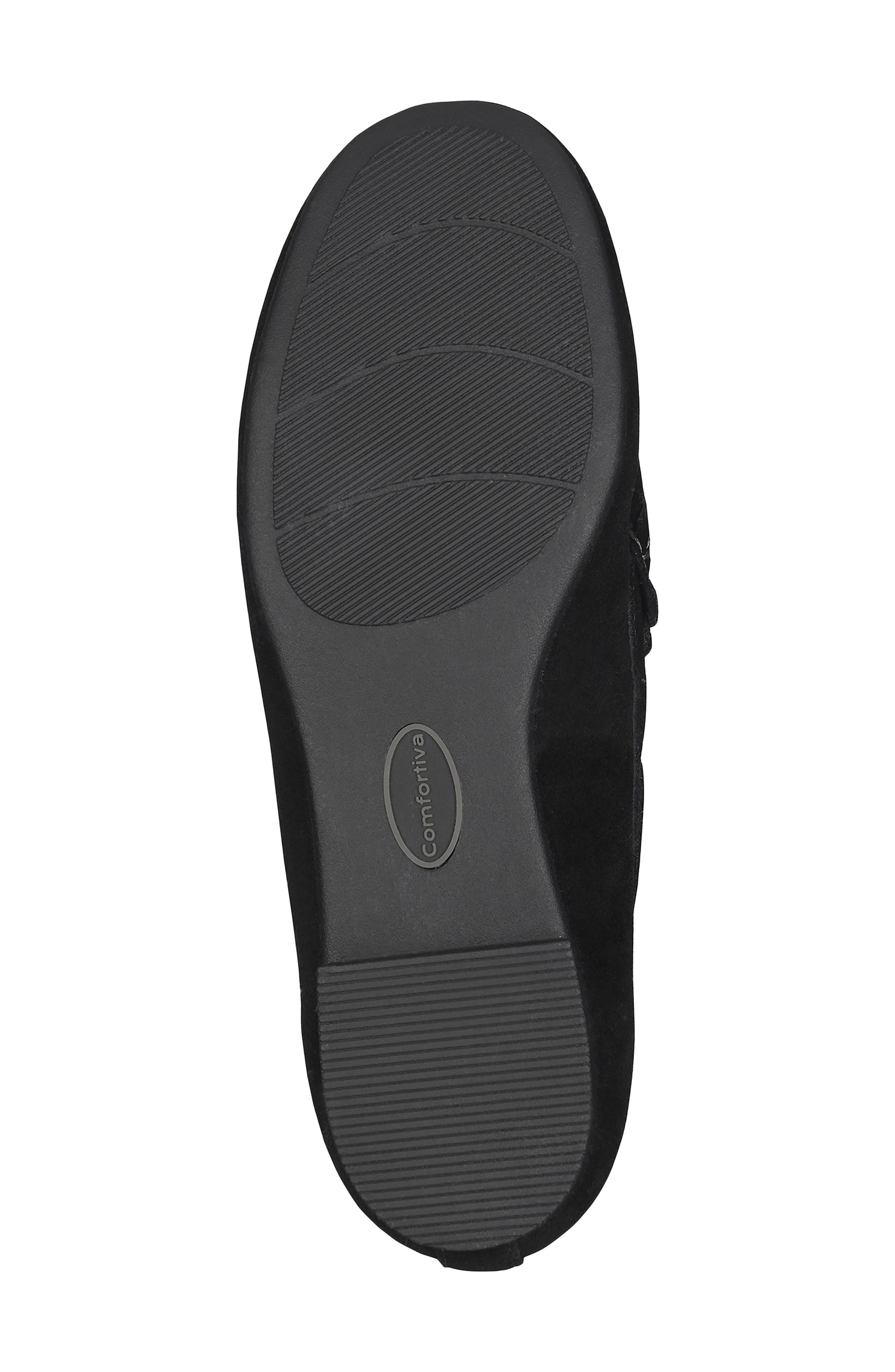 Tessie Leather Loafer, Alternate, color, BLACK SUEDE