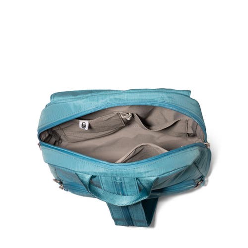 Baggallini Coastal Flip Lock Day Pack In Seaside Blue