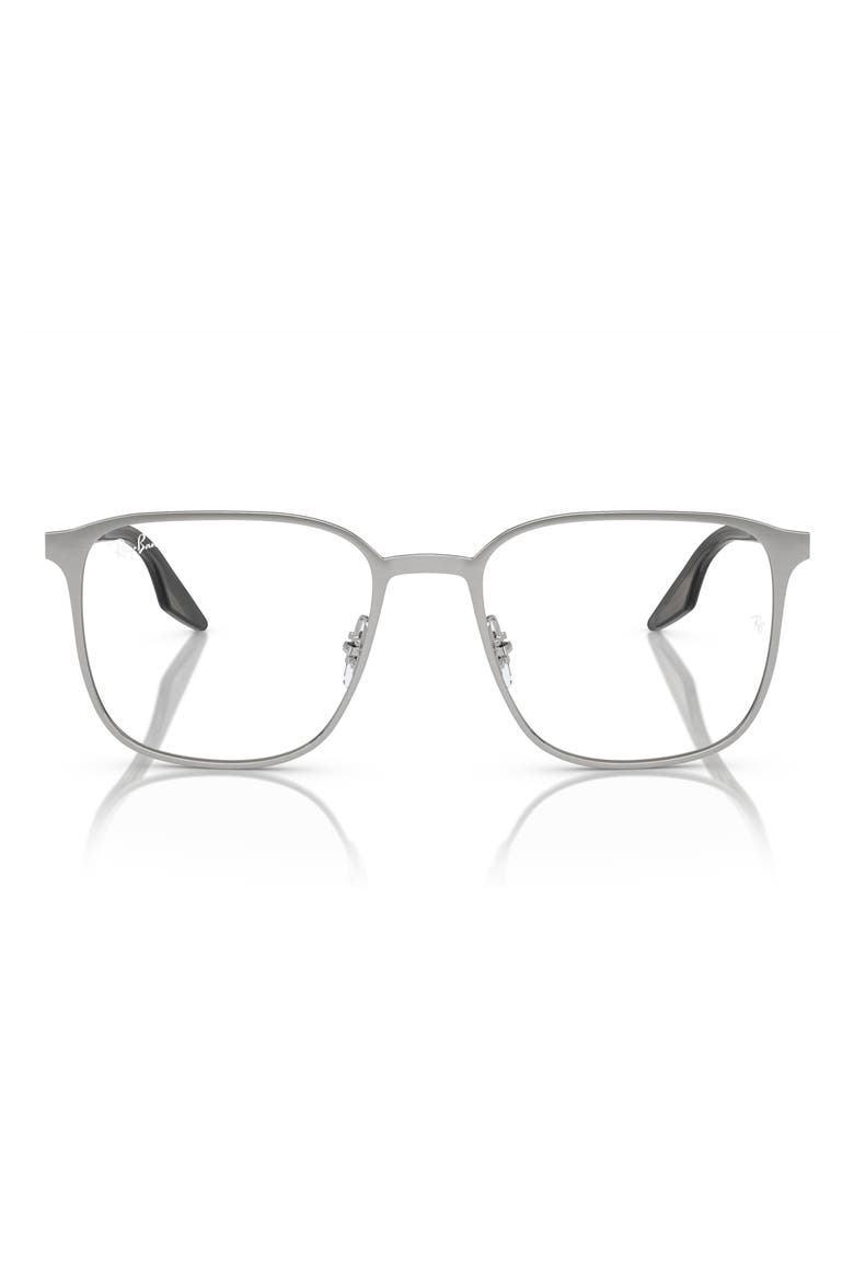 RX6512 52mm Square Optical Glasses, Main, color, SILVER