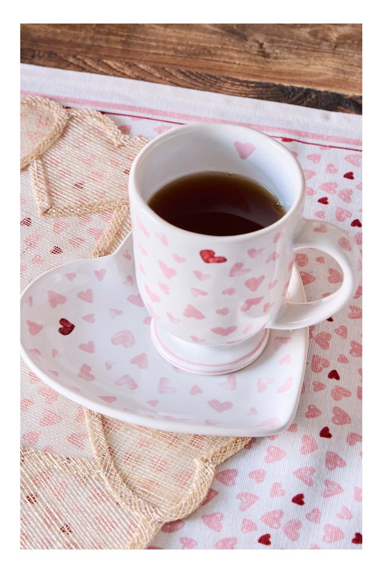 Love You More Ceramic Heart Tray, Alternate, color, PINK