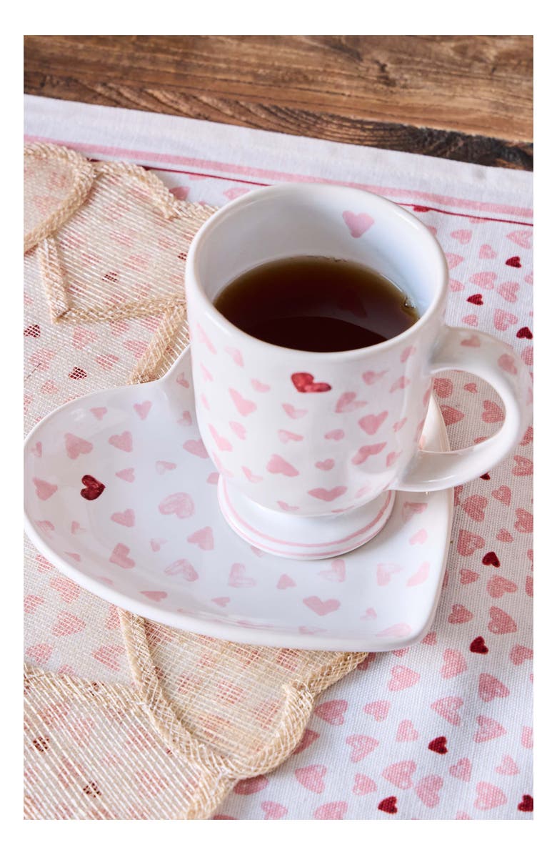 Juliska Love You More Ceramic Heart Tray, Alternate, color, Pink