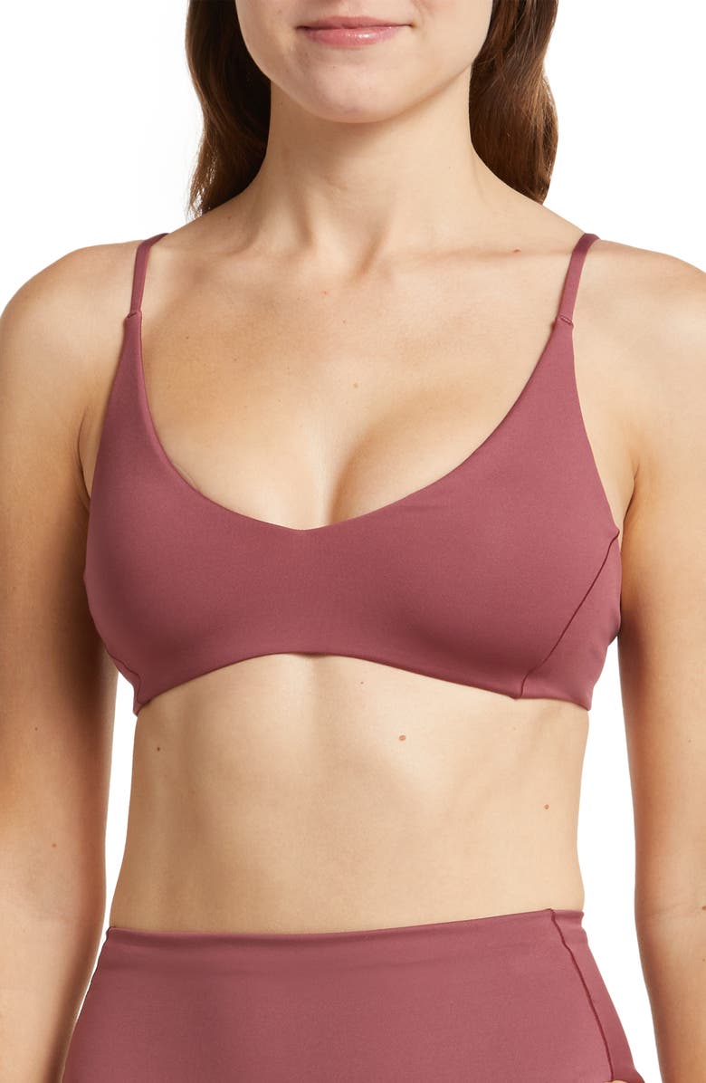 LEFT ON FRIDAY Sunday Bikini Top, Main, color, Desert Plum