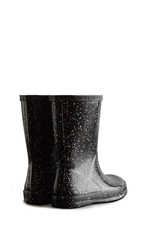 Hunter Kids First (18 Months-8 Years) Giant Glitter Rain Boots In Black
