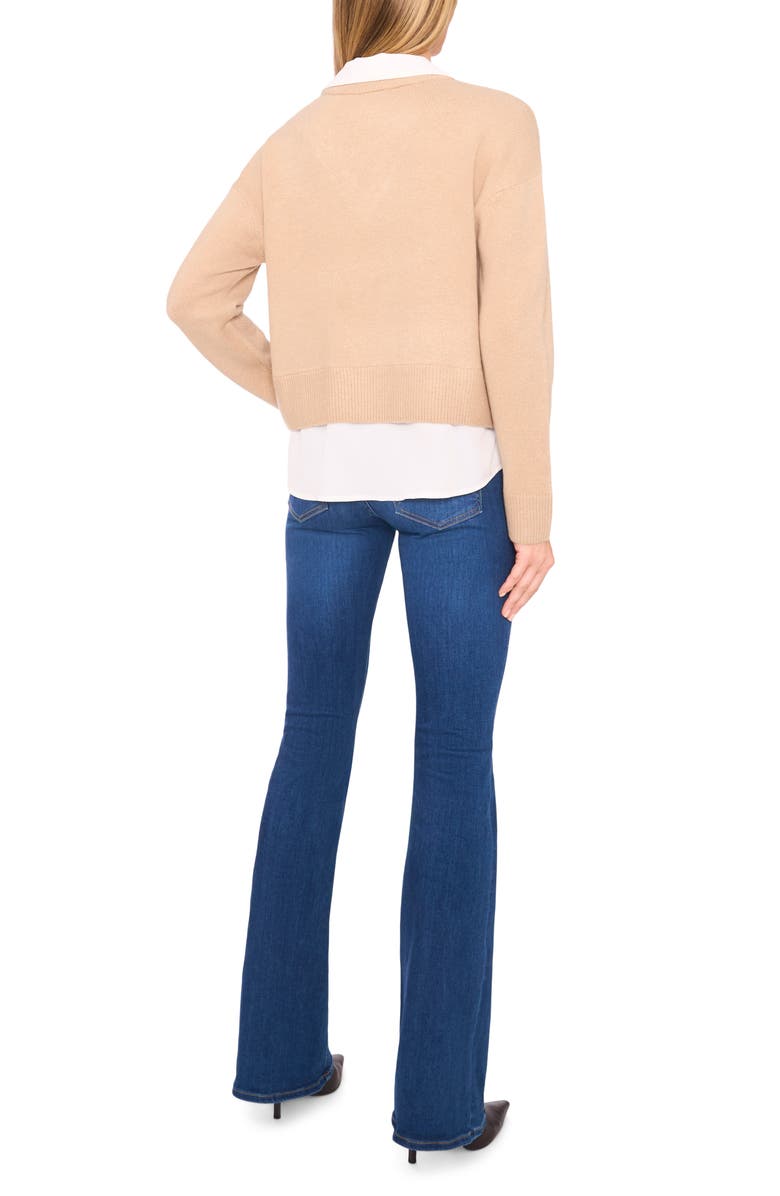 Halogen<sup>®</sup> Layered Look Sweater, Alternate, color, Nomad Camel