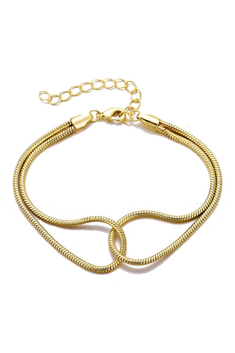Interlocking Bracelet, Main, color, GOLD