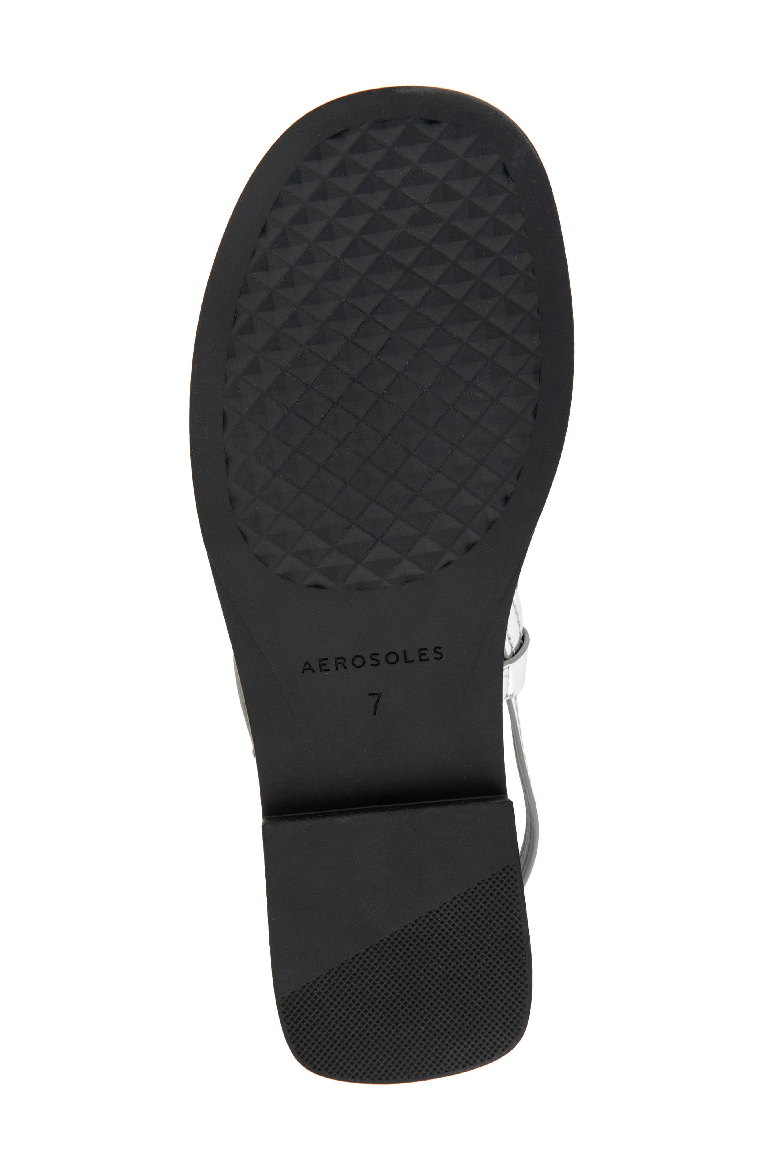 Aerosoles Carole Slingback Sandal, Alternate, color, Silver Mirror Metallic Leather