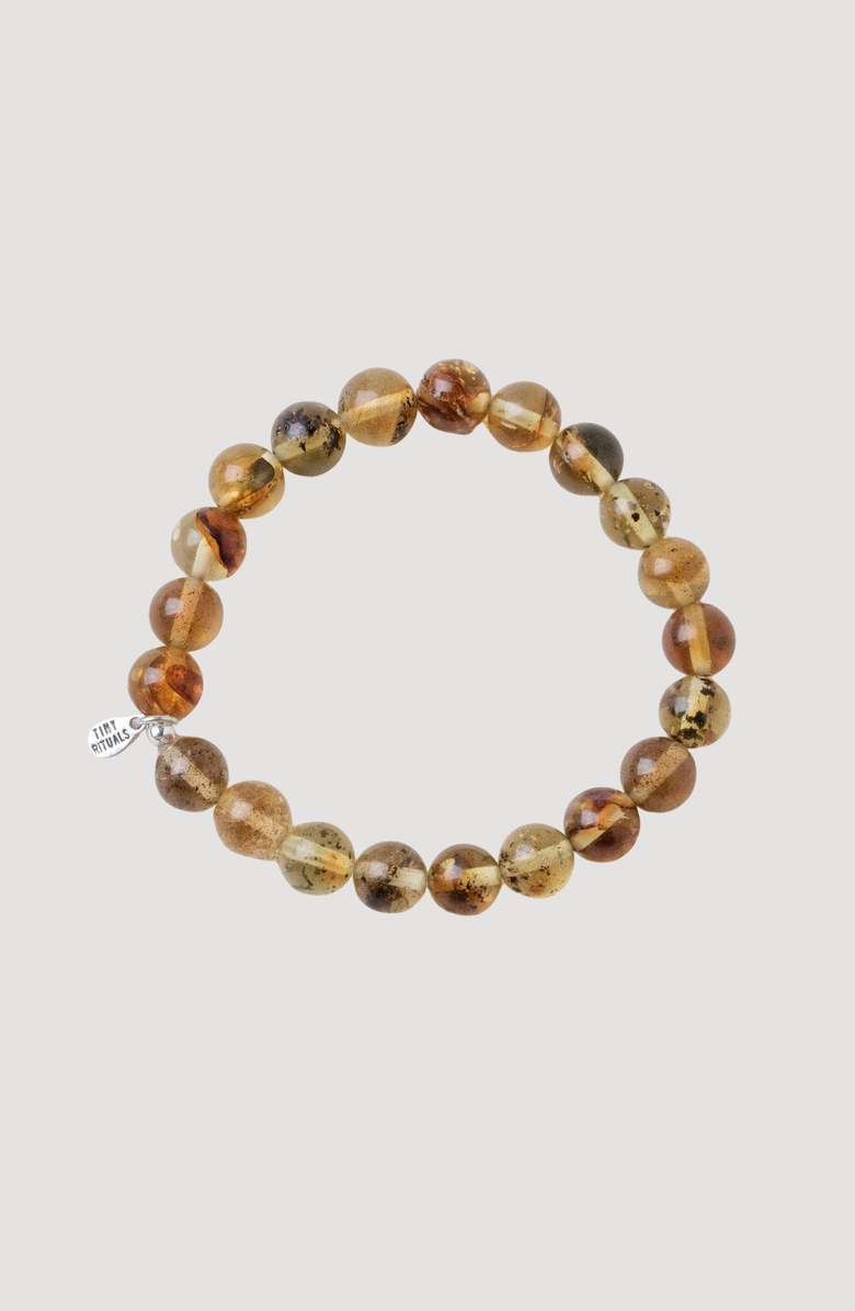 Tiny Rituals Genuine Amber Energy Bracelet, Alternate, color, Amber