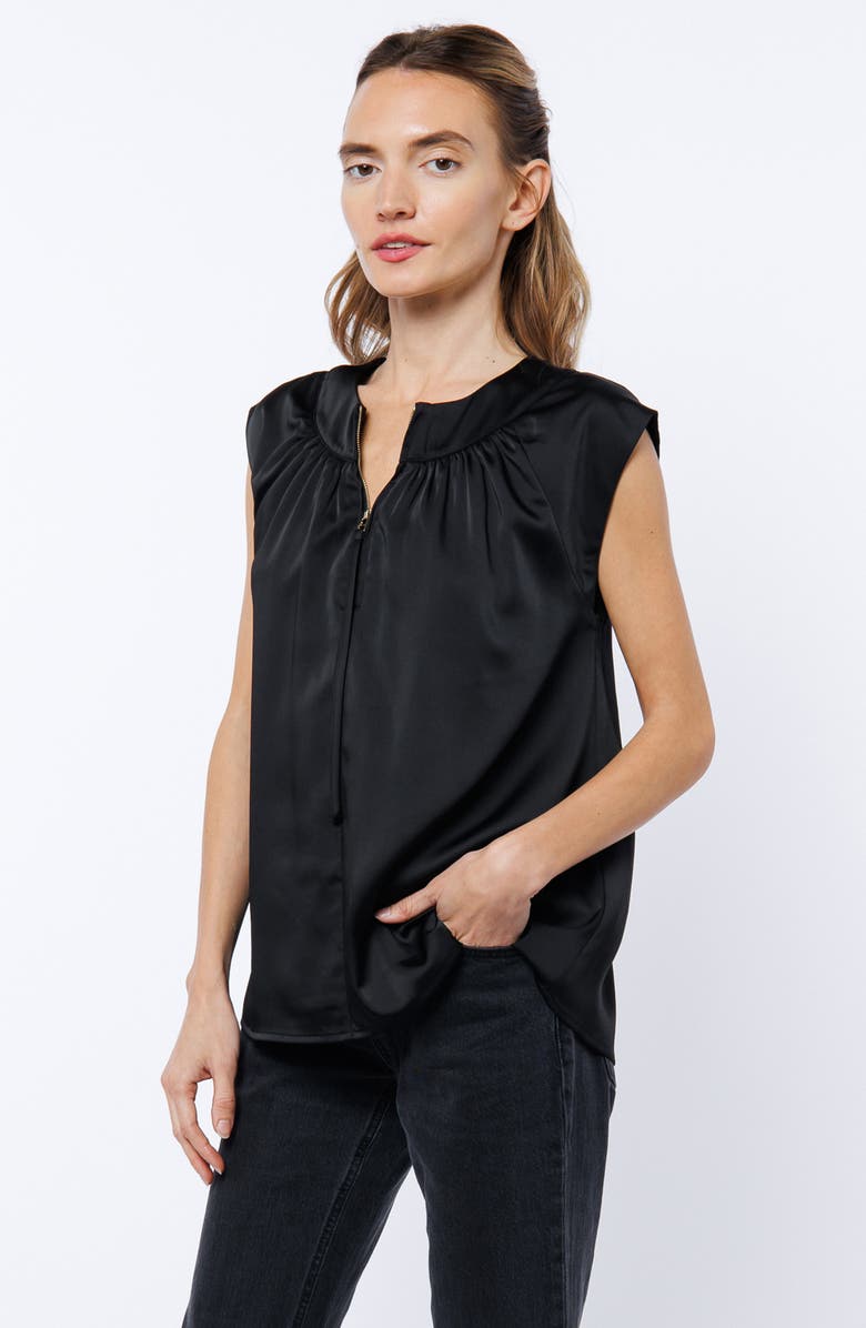 CIEBON Jessa Zip Top, Alternate, color, Black