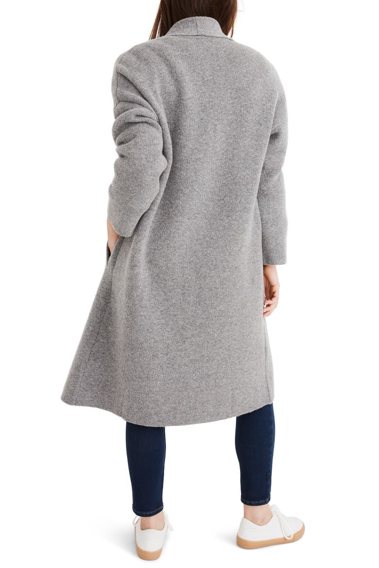 Rivington Sweater Coat, Alternate, color, HEATHER GREY