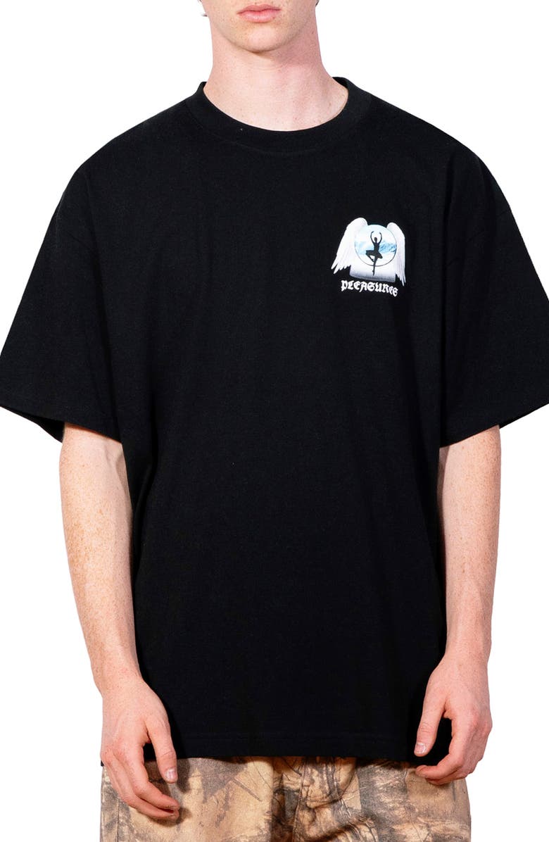 PLEASURES Angel Place Graphic T-Shirt, Main, color, Black
