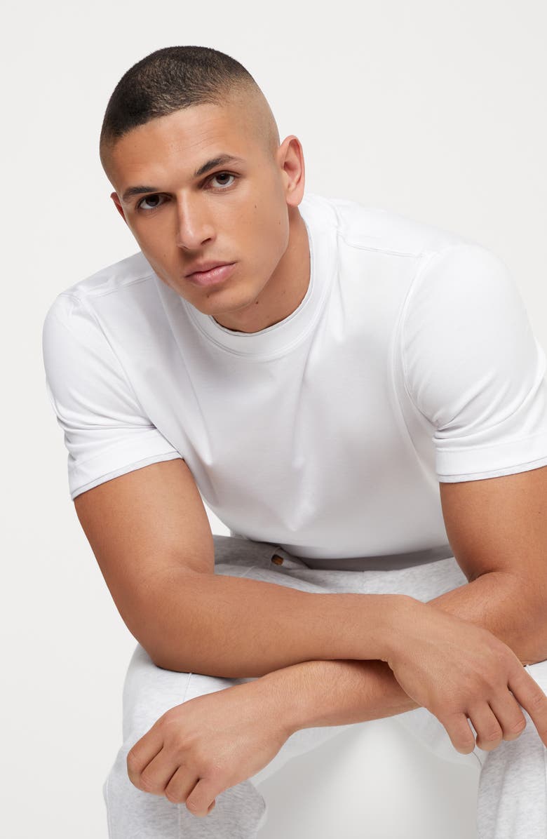 Brunello Cucinelli T-shirt with faux-layering, Alternate, color,