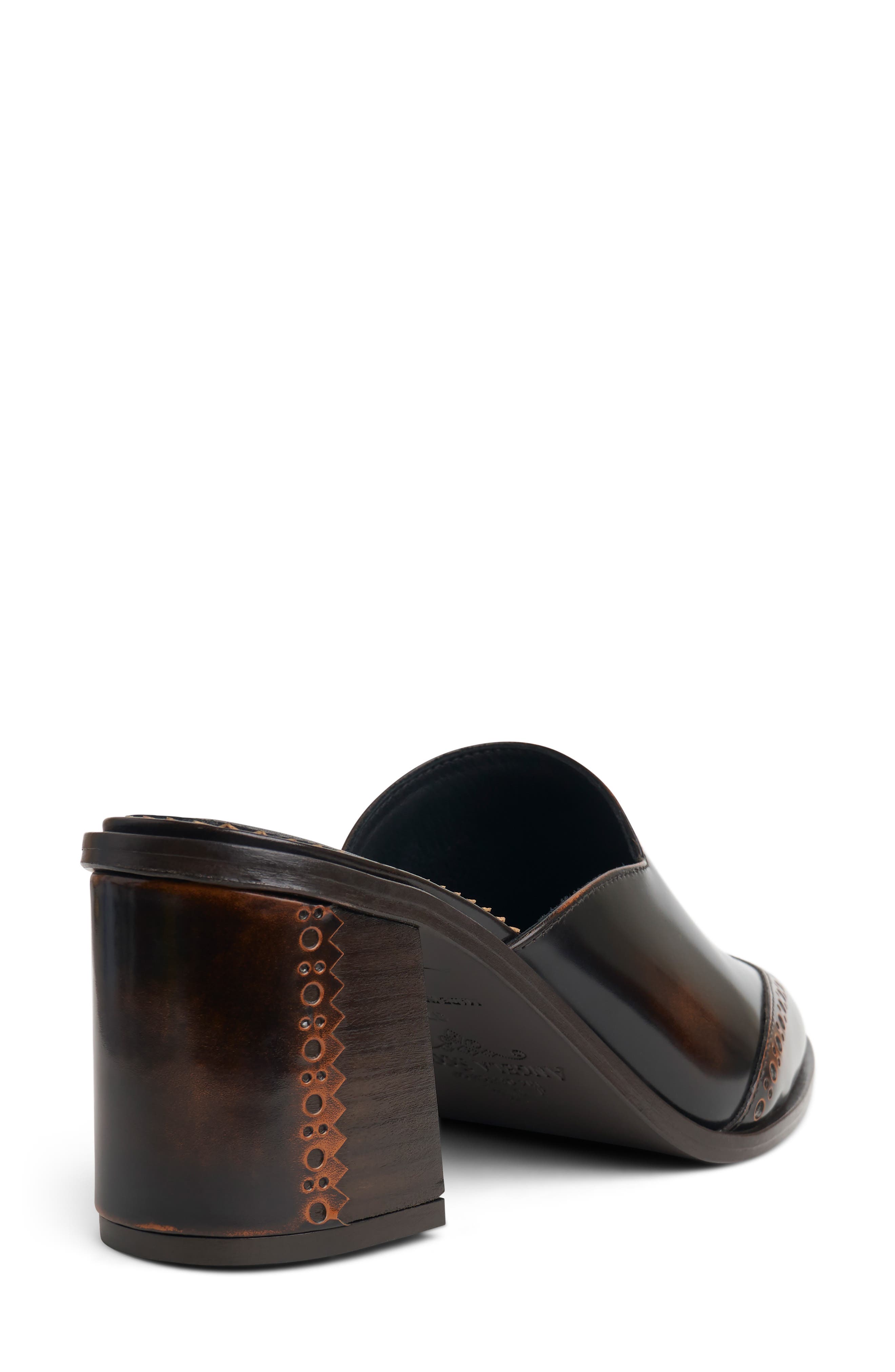 Ms. Johanna Heeled Mule, Alternate, color, MAHOGANY