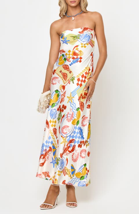 Spring in Love Strapless Dress