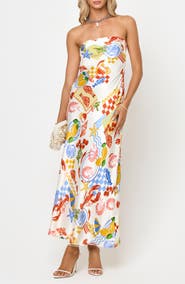 LSPACE Spring in Love Strapless Dress