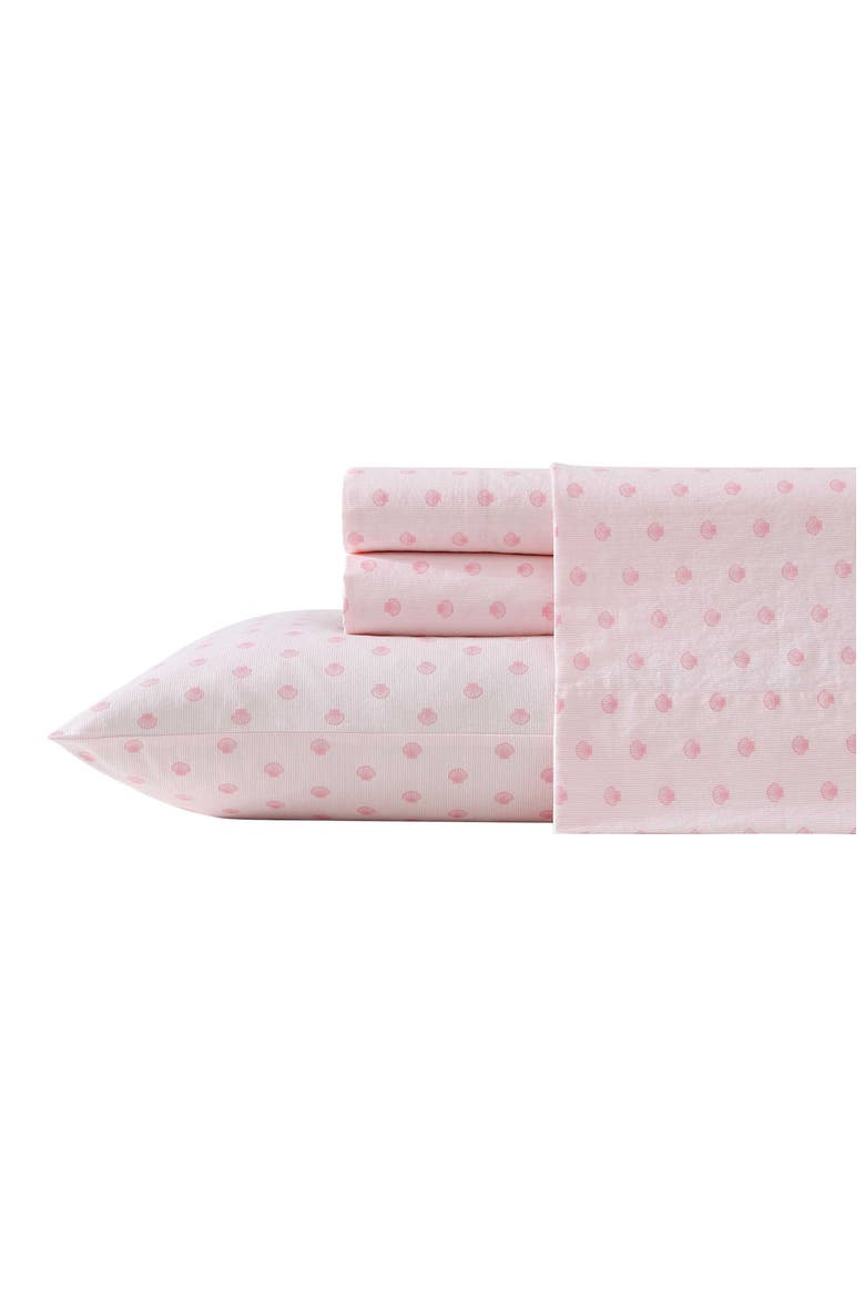 Scallop Dollop 3-Piece Cotton Sheet Set, Main, color, BRIGHT PINK