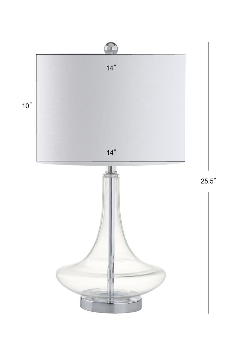 Cecile 25.5" Glass Teardrop LED Table Lamp, Alternate, color, Clear