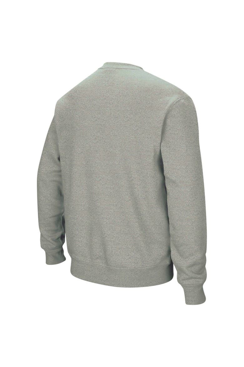 Men's Colosseum Heather Gray Purdue Boilermakers Arch & Logo Crew Neck Sweatshirt, Alternate, color, Heather Gray