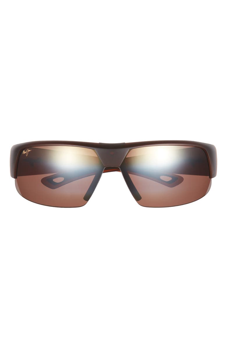 Maui Jim 68mm Core Rectangular Polarized Sunglasses, Main, color, Rootbeer Rootbeer Bronze