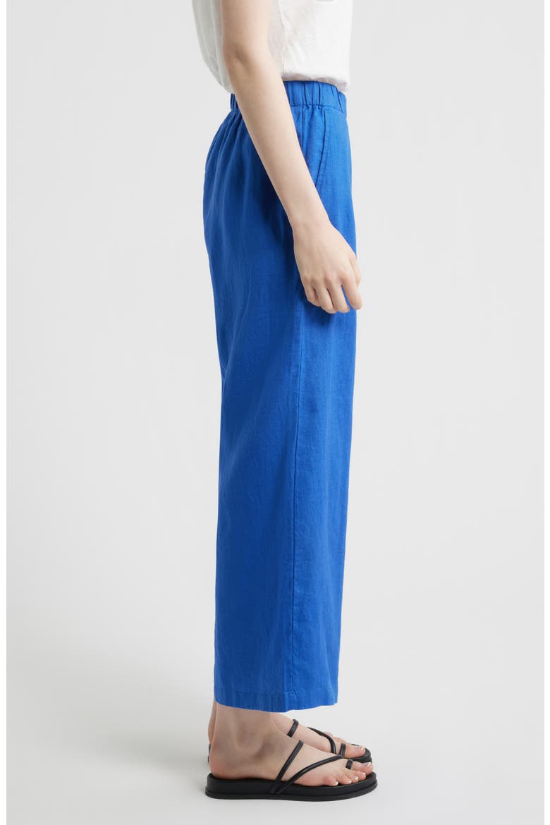 Linen Wide Leg Pants, Alternate, color, SAPPHIRE