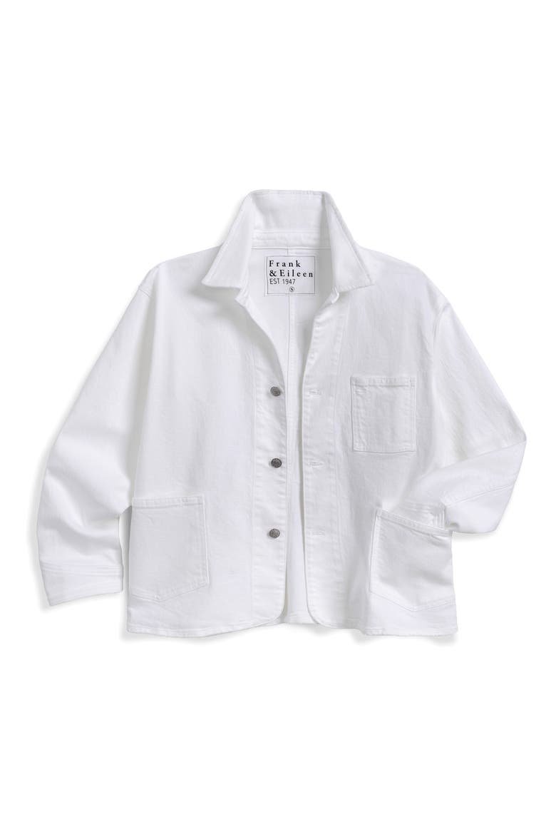 Bantry Stretch Denim Barn Jacket, Main, color, WHITE DENIM