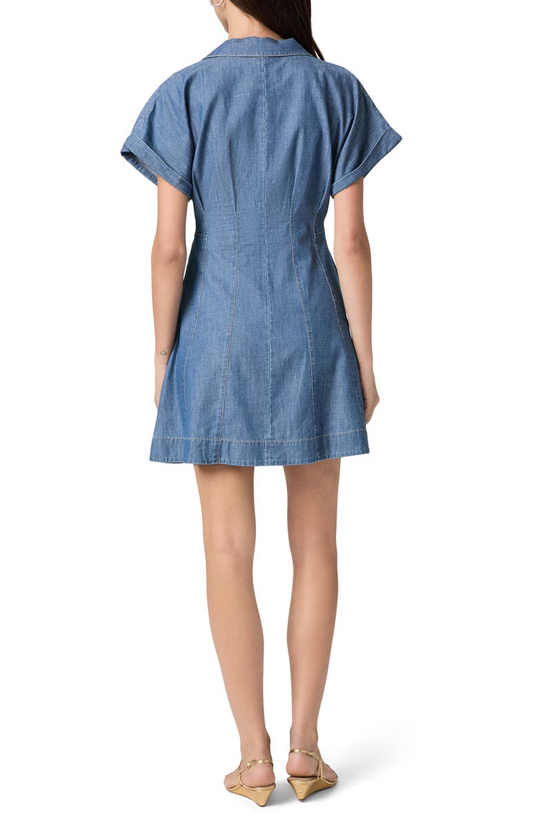 PAIGE Lana Chambray Minidress, Alternate, color, Azusa