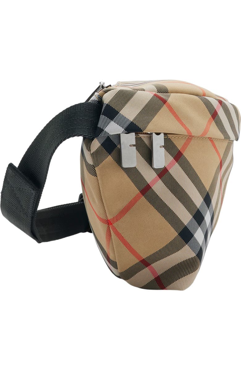 Burberry Check Belt Bag, Alternate, color, Sand