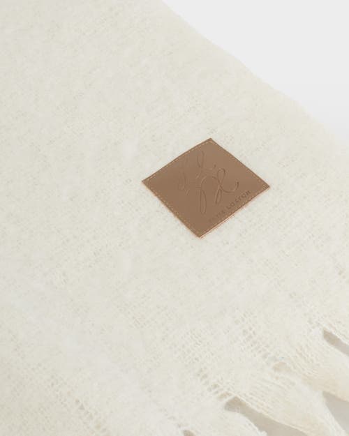 Katie Loxton Oversized Recycled Tassel Scarf In White