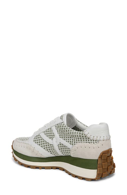 Veronica Beard Valentina Mesh Net Retro Sneakers In Lemongrass/lily
