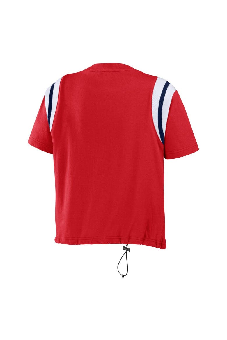 Women's WEAR by Erin Andrews Red St. Louis Cardinals Cinched Colorblock T-Shirt, Alternate, color, Red