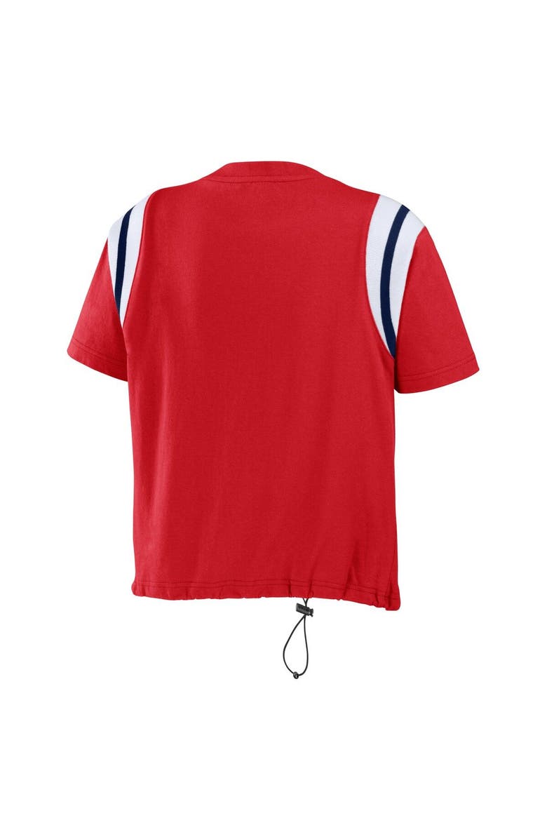 WEAR by Erin Andrews Women's WEAR by Erin Andrews Red St. Louis Cardinals Cinched Colorblock T-Shirt, Alternate, color, Red