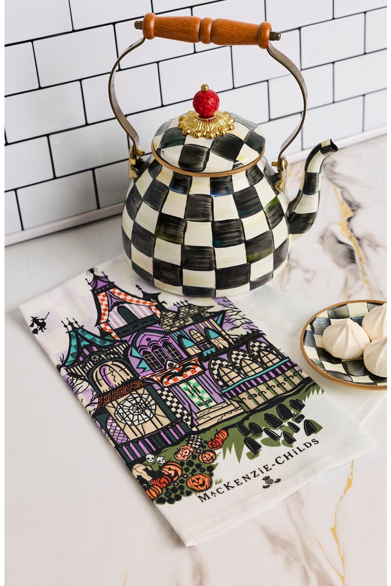 Haunted House Dish Towel, Alternate, color, PURPLE