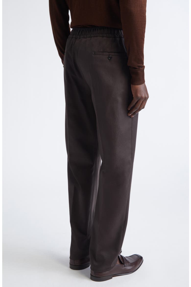 New Stretch Cotton & Wool Trousers, Alternate, color, BROWN