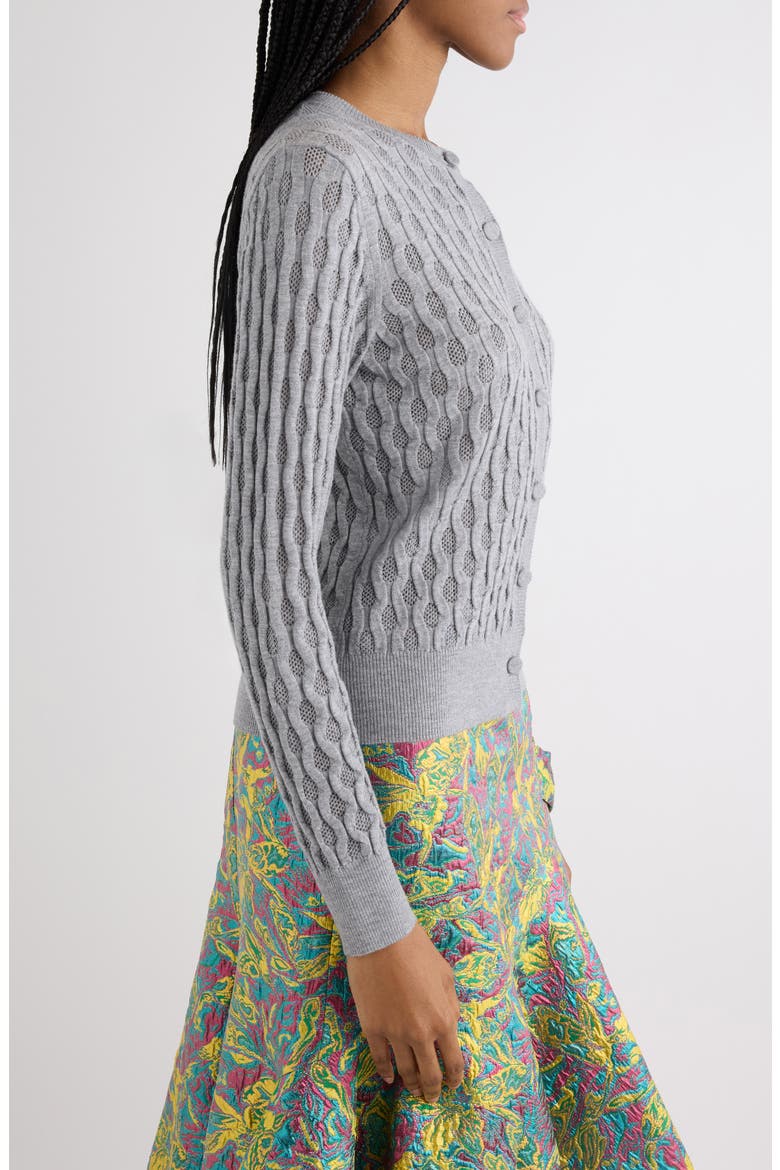 Tanguy Textured Merino Wool Cardigan, Alternate, color, GREY