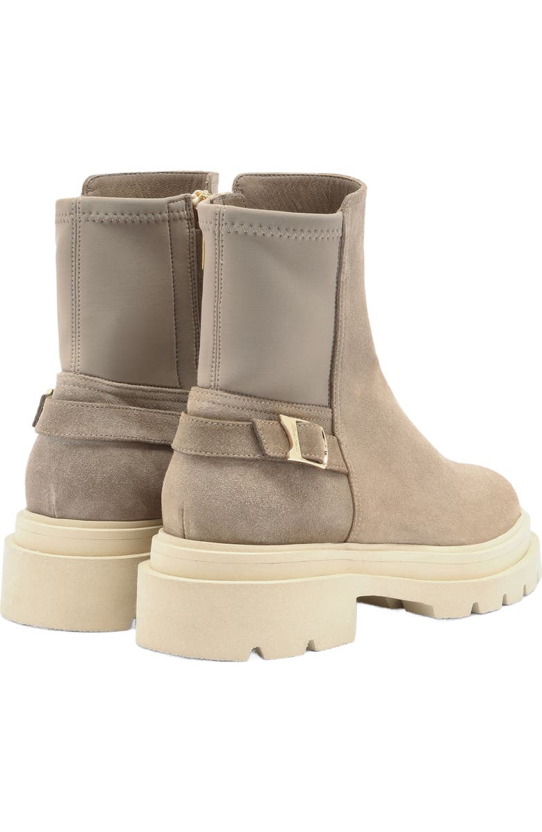 Santoni Women's suede ankle boot, Alternate, color, Natural