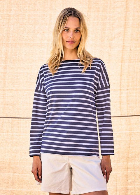 MINQUIERS DROP II - Drop-Shoulder Breton Striped Shirt