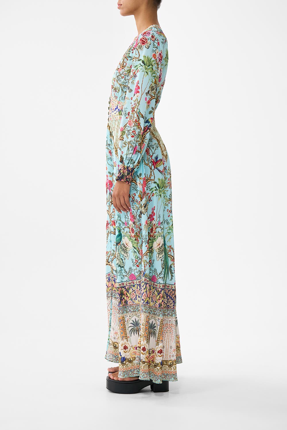 Button Dress With Shaped Waistband - image 2