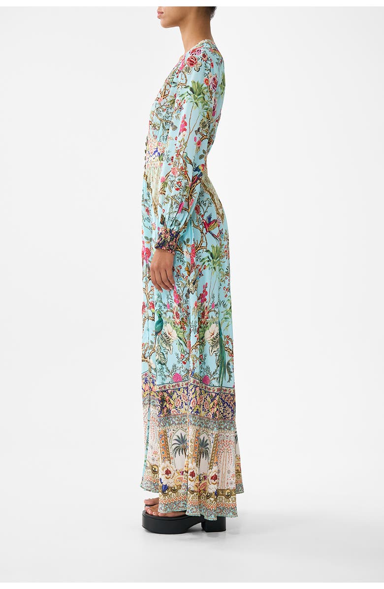 Camilla Button Dress With Shaped Waistband, Alternate, color, Sultans And Queens